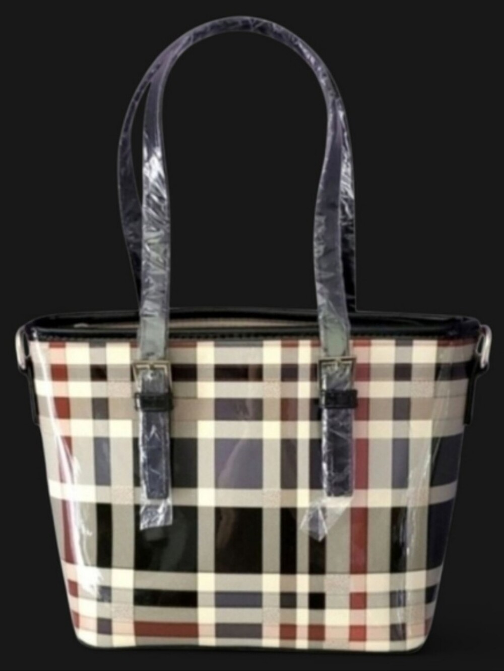 Stylish Plaid Mini Tote Bag